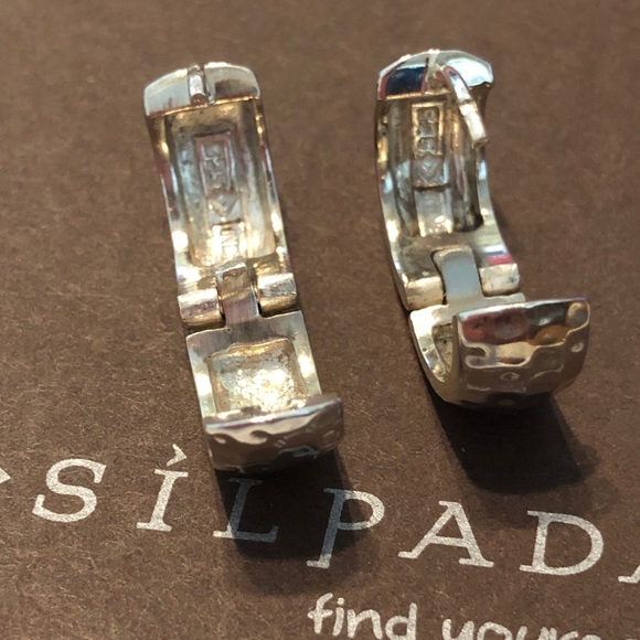 Silpada Sterling Silver Huggie Hoop Earrings P1636 - Picture 8 of 16